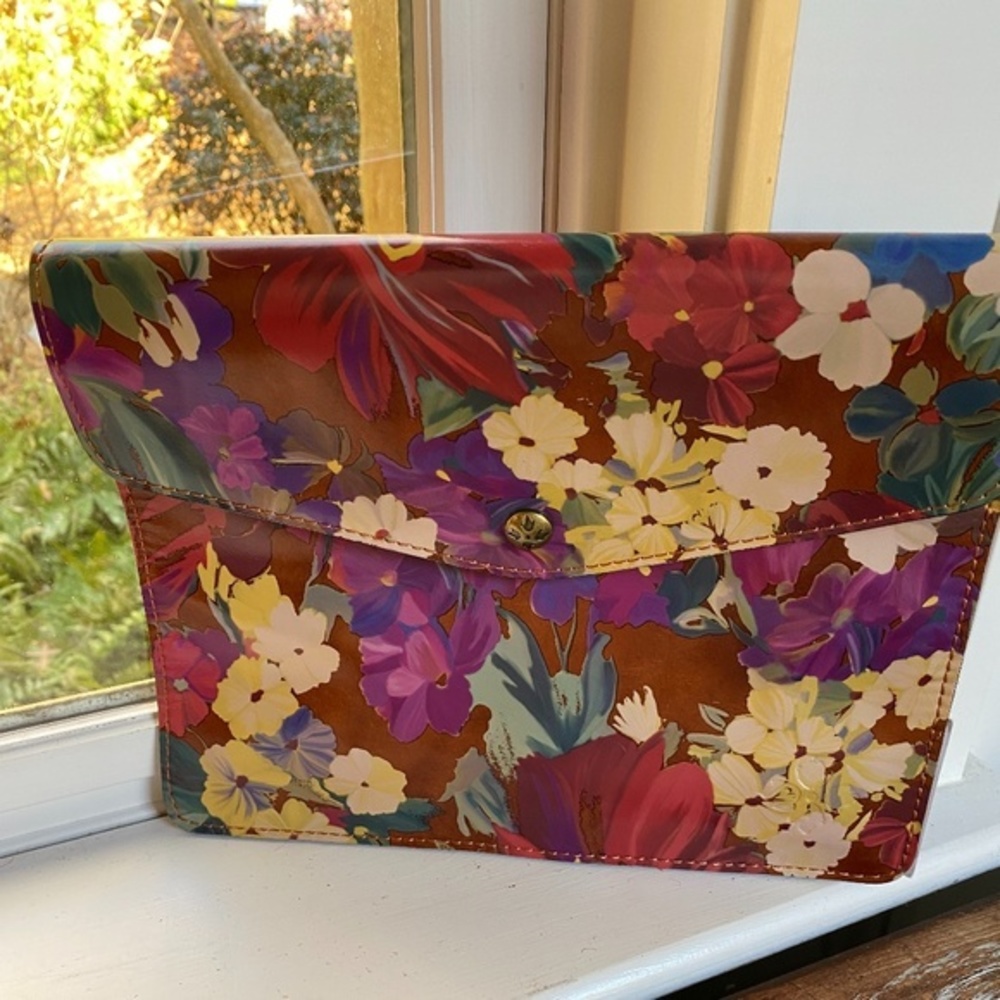 Patricia Nash Floral Laptop Bag - Brown and Multicolor - Picture 2 of 4